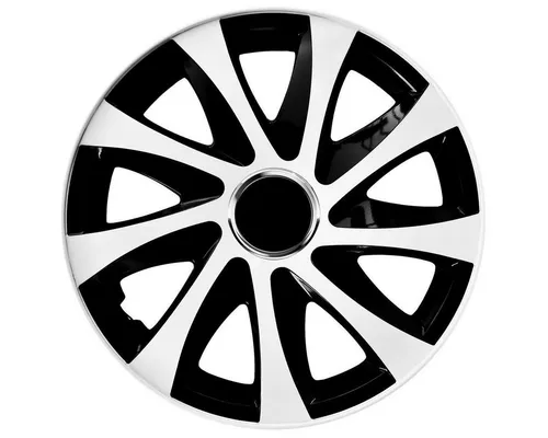 Radkappen 14 Zoll Drift Extra 4er Set schwarz-weiß