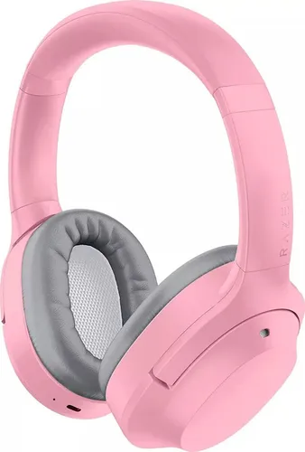 Razer Opus X Bluetooth Kopfhörer - Over-Ear Kopfhörer mit aktivem Noise Cancelling in elegantem Rosa, ideal für ungestörtes Musikvergnügen und komfortables Tragen.