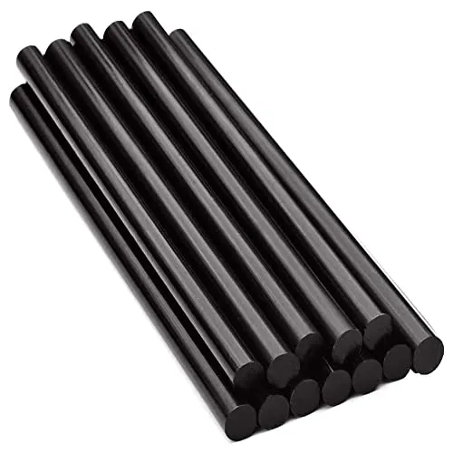 Wlauqueta 15 Stück Klebestifte Heißklebestifte, 270 x 11 mm, schwarz, Heißklebestifte, zum Entbeulen von Karosserie, , Bastelprojekte