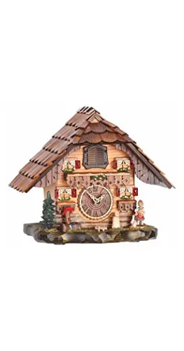 Trenkle Quarz Kuckucksuhr Schwarzwaldhaus mit Musik TU 486 QM