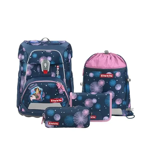 Step by Step Fit Schulranzen Set 5tlg. Mermaid Delia - Der ergonomische Step by Step Fit Schulranzen in Mermaid Delia sorgt für hohen Tragekomfort und Sicherheit. Mit ultraleichter Konstruktion, höhenverstellbaren Trägern und reflektierenden Elementen für optimale Sichtbarkeit.