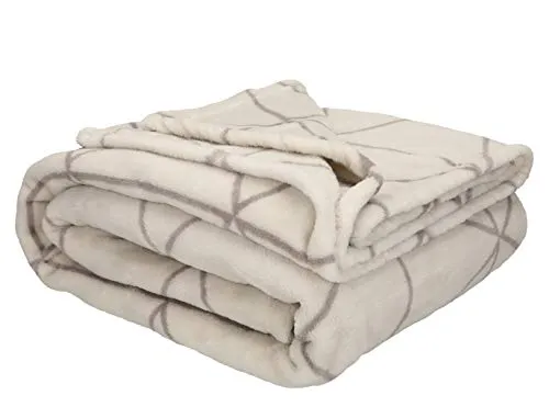 Betz Wohndecke Kuscheldecke Tagesdecke XXL DREI-ECK Größe 150x200 cm Farbe Beige