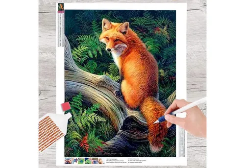GOLDEN Kreativset GOLDEN Diamond Painting zubehör bilder Weihnachten ( 30x40cm Fuchs)