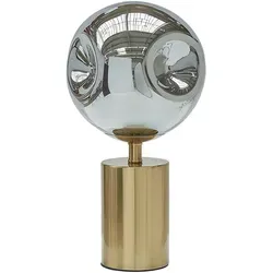 Beliani Tischlampe Modern Glam aus Metall - Wandleuchten mit einzigartigem Design, glänzende Messingoberfläche und kugelförmiger Lampenschirm mit Spiegeleffekt für glamourösen Stil in jedem Raum. Glühbirne nicht enthalten.