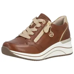 Remonte Keilsneaker mit Rieker TEX-Membran in braun/gold 36 EU