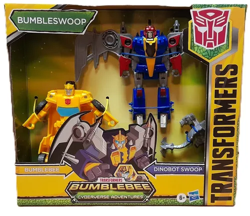 Transformers Figur Bumblebee Dinobot Swoop Cyberverse Bumbleswoop Swoop Hasbro