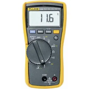 Fluke Multimeter 116 True RMS digital - Multimeter für präzise Messungen bis 600 V, mit berührungsloser Spannungsanzeige und Temperaturmessung, ideal für Elektriker und Techniker.