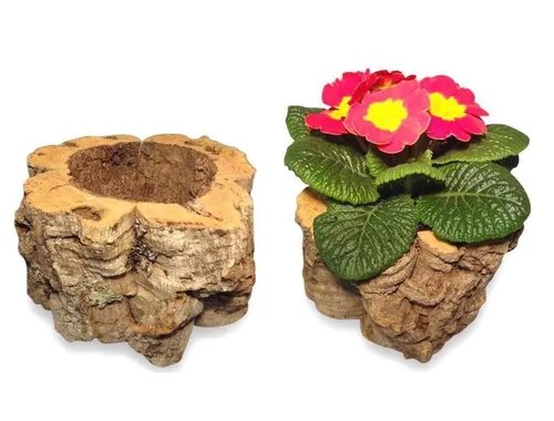 Kork-Deko.de Blumentopf Kork-Blumenübertopf / Blumentopf M = ca. 10 cm