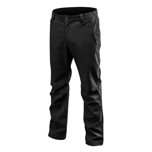 NEO TOOLS Softshellhose schwarz Winter - Outdoor Hosen für Herren, wasserdicht und winddicht mit atmungsaktivem Fleece-Innenfutter für optimalen Komfort bei kaltem Wetter.