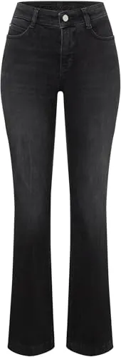 Mac - Damen 5-Pocket Jeans, Dream Boot Authentic (5429-90-0358L), Größe:W34, Länge:L30, Farbe:modern Black net wash (D949)