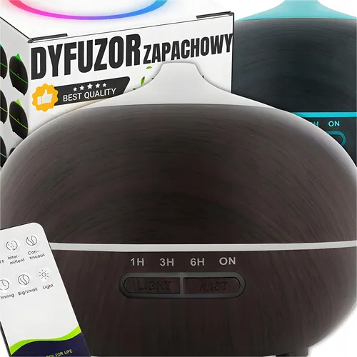 4-in-1 Luftbefeuchter 400ml LED mit Diffusor, Aromatherapie, Ionisierung und Fernbedienung