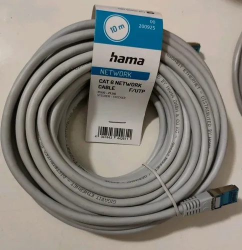 Hama Netzwerk Cat 6 Netzwerkkabel LAN 10m F/UTP Grau 8p8c
