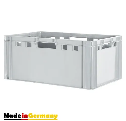 Kingpower Allzweckkiste Fleischkiste Stapelkiste E3 Fleischerkiste Eurobox Metzgerkiste Grau (1 St)