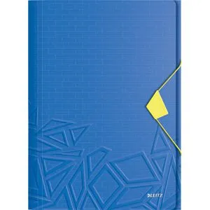 Leitz Eckspanner 4649-00-32, Urban Chic, A4, Kunststoff, blau, 3 Einschlagklappen