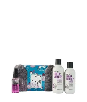 KMS Colorvitality Blonde Geschenkset - Shampoo, Conditioner & Quick Blow Dry – Ideal für strahlendes, kühles Blond ohne Gelbstich. Perfekt für alle Blondtöne, in praktischer Kosmetiktasche.