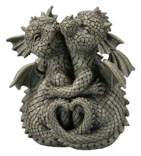Figuren Shop GmbH Gartenfigur Drachen Paar - Fantasy Deko für den Garten - Charmantes Drachen-Pärchen als Blickfang für Ihren Garten. Entdecken Sie unsere vielfältige Auswahl an Dekofiguren für eine fantasievolle Gartengestaltung.