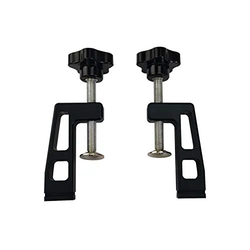 2-teilige Holzbearbeitungsklemme G-Clip Aluminiumlegierung Spezielle Befestigung für Standard 45 mm 75 mm Zaun T-Schiene Holzbearbeitungsbefestigungen (schwarz)
