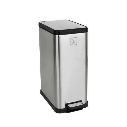 SVITA Mülleimer STM15 - 15L Treteimer mit Softclose - Eleganter Kosmetikeimer aus Edelstahl mit 15L Fassungsvermögen und herausnehmbarem Inneneimer. Ideal für stilvolles Haushaltszubehör.
