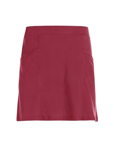 Vishes Damen-Minirock in Dunkelrot I Größe 3XL (44) I Bequem & modisch für Alltag & Freizeit I 100% Baumwolle I Für warme & kalte Monate I Nachhaltige Alternative Bekleidung