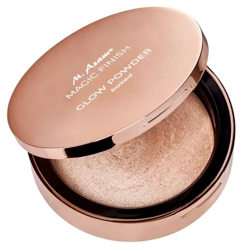 M. Asam MAGIC FINISH Glow Powder Super Power – Schimmernder Puder-Highlighter - Make-up Highlighter mit multidimensionalem Glow Finish für strahlende Lichtreflexe und betonte Gesichtskonturen. Angereichert mit pflegenden Ölen und Hyaluron, ideal für alle Hauttypen.