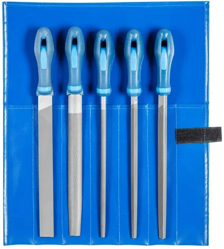 PFERD Werkstattfeilen-Set 5-teilig in PVC-Rolltasche von PFERD