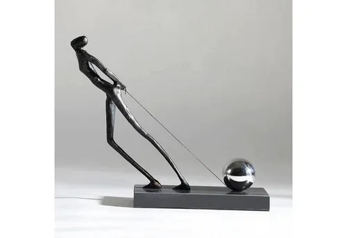 Quality Elegance Skulptur Handgefertigte Dunkelbronze-Metallskulptur