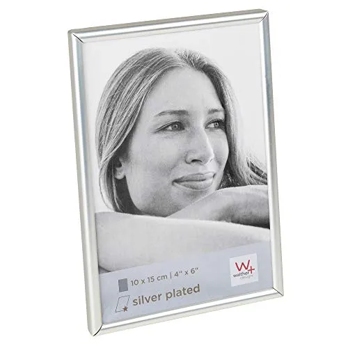 walther design Bilderrahmen matt silber 10 x 15 cm Chloe Portraitrahmen WD015T