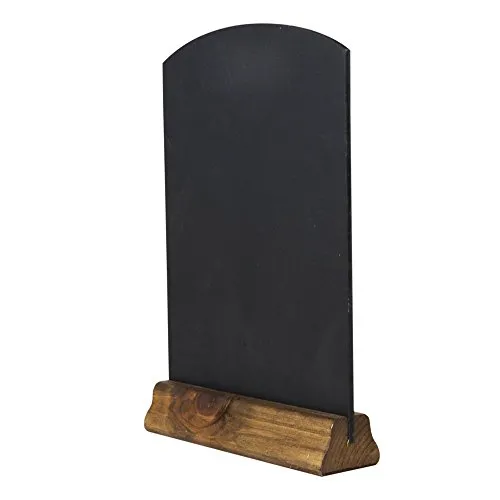 Chalkboards UK WC124F Tischkreidetafel mit Sockel, Holz, rustikales Braun, A4, 31 x 21 x 4 cm