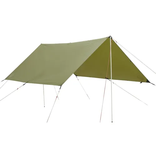Nordisk Voss 9 PU Tarp Oliv - Tarps, Sonnensegel & Planenzelte – vielseitig einsetzbar mit verschiedenen Abspannpunkten, verstärkten Kanten und einer Wassersäule von 3000 mm für optimalen Wetterschutz.