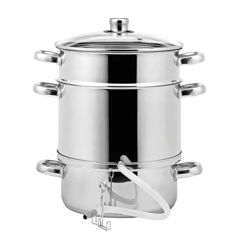 mucHome Dampfentsafter 8L aus Edelstahl