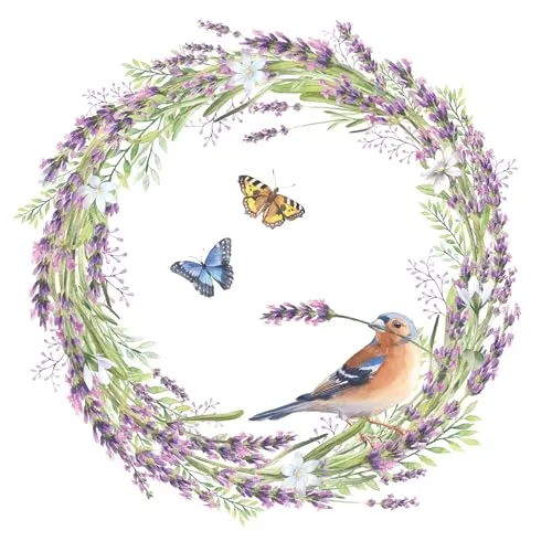 Ambiente 20 Servietten Buchfink' in lila von Ambiente