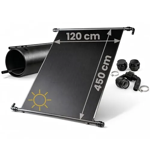 HAF Pool-Solarkollektor 2x 450x120cm – Effiziente Solarheizung für Ihren Gartenpool - Genießen Sie die Badesaison länger mit der HAF Solarheizung! Zwei Solarkollektoren erwärmen bis zu 60.000 Liter Wasser um bis zu 6°C – ganz ohne Strom. Einfach anschließen und die Sonne nutzen!