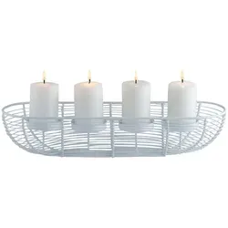 Adventskranz Kerzenhalter Weihnachtsdeko Flann Weiss