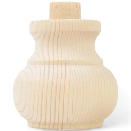 Holzando Holzfüße für Möbel aus Fichte ø75 - naturbelassenes Holz - ideal für Restauration & Reparatur - Möbelfüße Holz in Verschiedene Größen & Materialien erhältlich