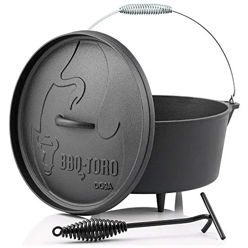 BBQ-Toro Dutch Oven Alpha Serie 7,2 Liter in schwarz von BBQ-Toro