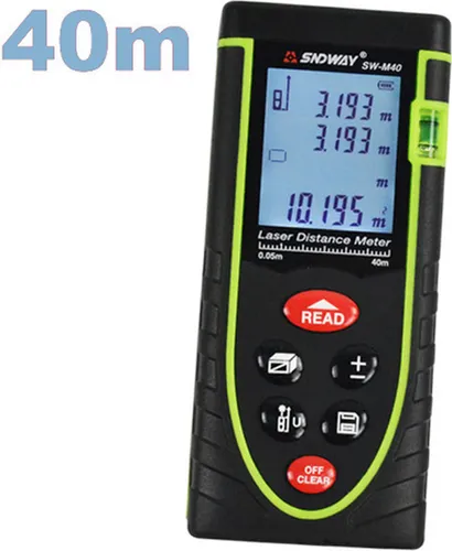 Q85C 40m LCD Laser Messer Distanzmesser Lasermessgerät Entfernungsmesser +2* AAA