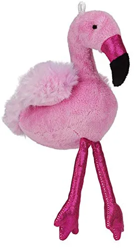 BRUBAKER Plüsch Schlüsselanhänger Flamingo Pink mit Glitzer 20 cm mit Aufhänger Taschenanhänger Kuscheltier Stofftier