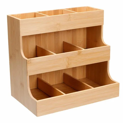 Küchenorganizer aus Bambus für Gewürze und Accessoires