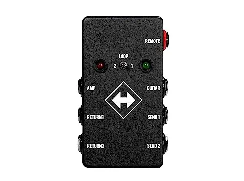 JHS Pedals Switchback - A/B Switch mit True Bypass - Looper mit zwei Effektschleifen und A/B-Kippschalter, ideal für flexibles Signalmanagement und unsichtbare Platzierung unter dem Pedalboard dank roter Fernbedienung.