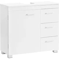 Vasagle Waschbeckenunterschrank 30 cm x 70 cm x 64 cm Weiß