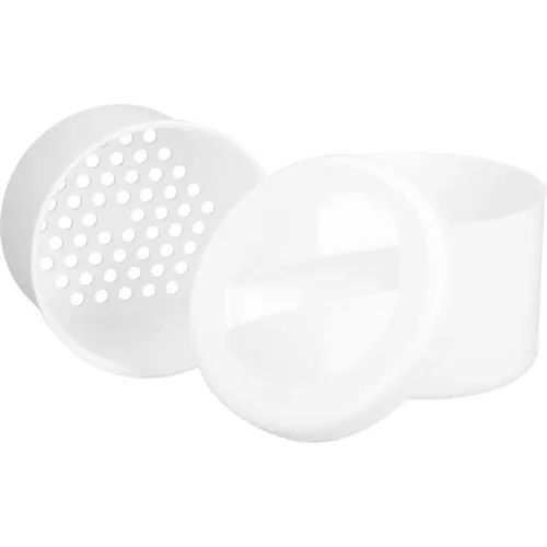 PROTHESENBEHÄLTER m.Deckel u.Einsatz weiß 1 St