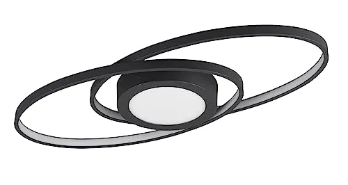 Trio R67201132 LED-Deckenleuchte Jano 1x20W - Moderne LED-Deckenleuchte mit 2400lm und 3000K, ausgestattet mit SWITCH-Dimmer für individuelle Helligkeitseinstellung, ideal für gemütliche Wohnräume.