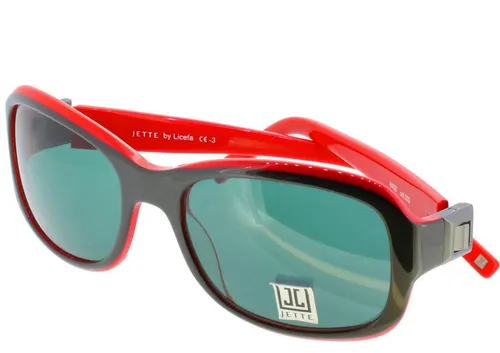 JETTE Sonnenbrille - Stilvolle Damenbrille in Rot - Sonnenbrillen für Damen mit vollem Rand, aus leichtem Kunststoff, idealer UV-Schutz und modisches Design für jeden Anlass.