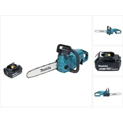 Makita DUC 357 GX2 Akku Kettensäge 18 V 35 cm - Akku-Kettensäge mit 35 cm Schwert, kraftvollem Brushless-Motor und 2x 18 V Leistung. Ideal für den flexiblen Einsatz im Garten oder beim Holzarbeiten.