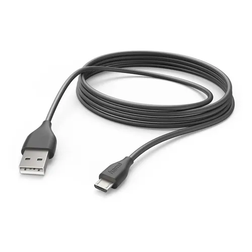 HAMA Ladekabel USB-A - Micro-USB, 3 m, Schwarz