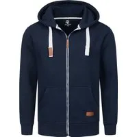 Rock Creek Herren Kapuzenpullover H-341 Navy, stylischer Hoodie mit Reißverschluss - Kapuzenpullover für Herren, moderner Look mit halbem Reißverschluss und zwei praktischen Seitentaschen für Handy und Schlüssel.