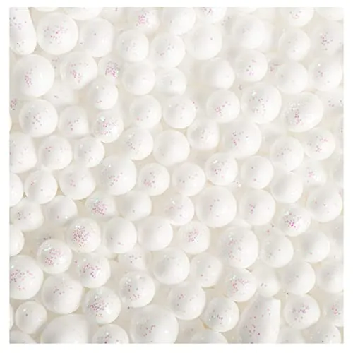 com-four® Weihnachtsdeko - wunderschöner Kunstschnee für Weihnachten - Schneeball als Verzierung für Tisch, Tür und Fenster (weiß - mittel)