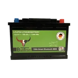 BullTron 105Ah Polar 12,8V - Lithiumakku mit Heizung & Bluetooth - Powerstations: Effizienter 105Ah LiFePO4 Akku mit Smart BMS, integrierter Heizung und Bluetooth App, ideal für Camper und Bullis, auch bei extremen Temperaturen.
