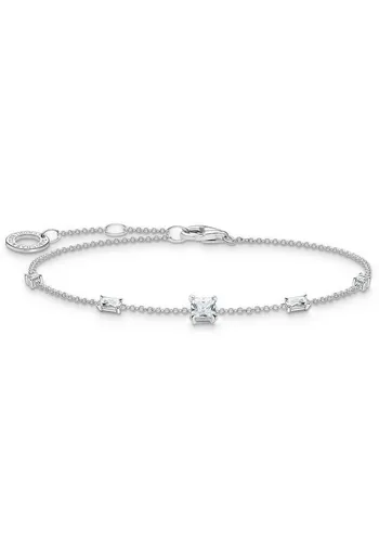 Thomas Sabo Armband mit weißen Steinen aus 925 Sterlingsilber - Elegantes Armschmuck aus hochwertigem 925er Sterlingsilber, ideal als individuelles Geschenk für besondere Anlässe wie Geburtstag oder Valentinstag.