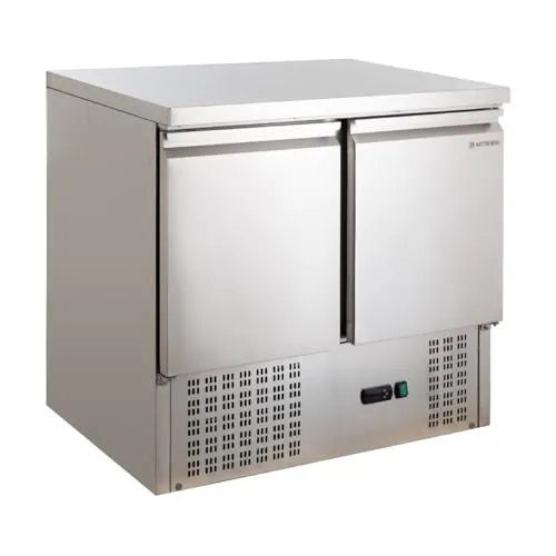 GastroHero Kühltisch ECO 2/0 Mini - GN 1/1 - Kühlschrank für Gastronomie, ideal zum optimalen Lagern von Lebensmitteln bei +2°C bis +8°C, energieeffizient und mit digitaler Temperaturanzeige für präzise Kühlung.